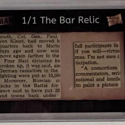 Ronald Reagan/ WW2 news relic. 3x4 inches
