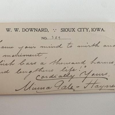 Minna Gale-Haynes original signature