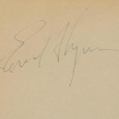 Errol Flynn original signature. GFA Authenticated