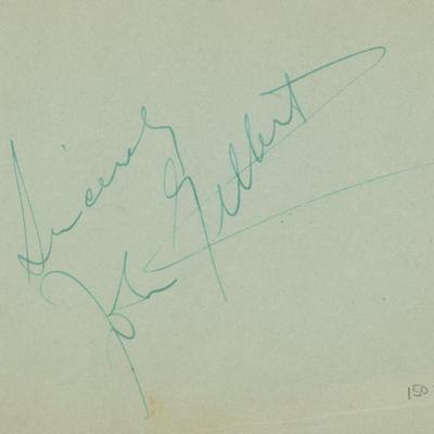 John Gilbert signature cut