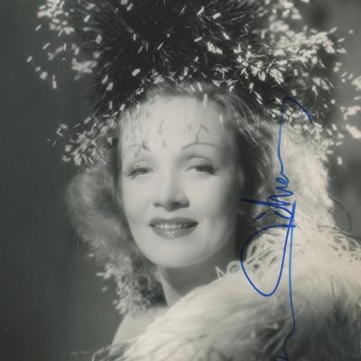 Marlene Dietrich signed photo. GFA Authenticated