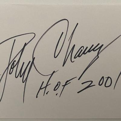 Hall of Fame Basketball Coach John Chaney autograph
