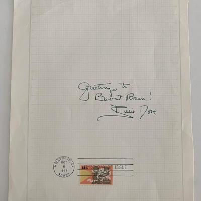 Billie Dove signed page