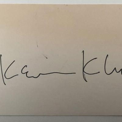 Theatre Hall of Fame Actor Kevin Kline autograph