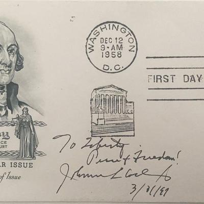 Trial Lawyer Johnnie L. Cochran Signed FDC