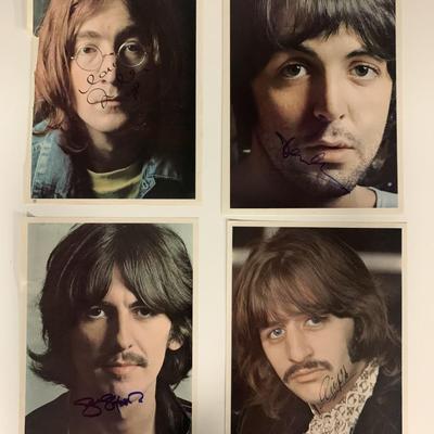 The Beatles White album signed insert photos