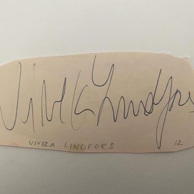 Stargate Actress Viveca Lindfors autograph