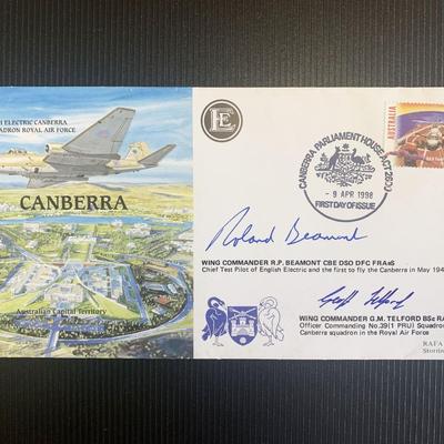 Roland P Beamont and G M Telford signed first day cover