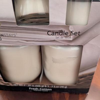 New Mainstays Candle Set "Fresh Cotton"