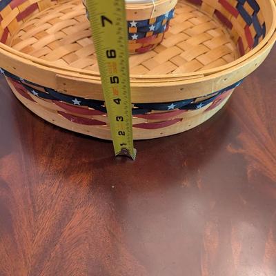 Patriotic Americana Stars & Stripes Chips & Dips Basket