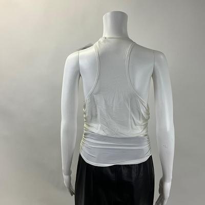 300 New A. L. C. Adrienne Ruched White Midi Top