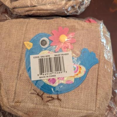 New Burlap Plastic Paper Gift/Treat Bags