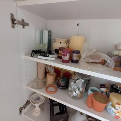 Assortment Of Candles & Candle Holders