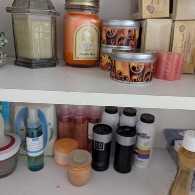 Assortment Of Candles & Candle Holders & Scents Some New