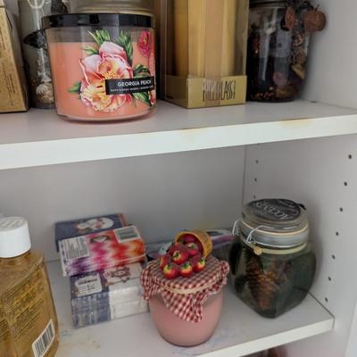 Assortment Of Candles & Candle Holders & Scents Some New