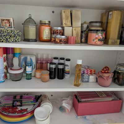Assortment Of Candles & Candle Holders & Scents Some New
