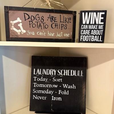 Lot of 5 Home Decor Signs