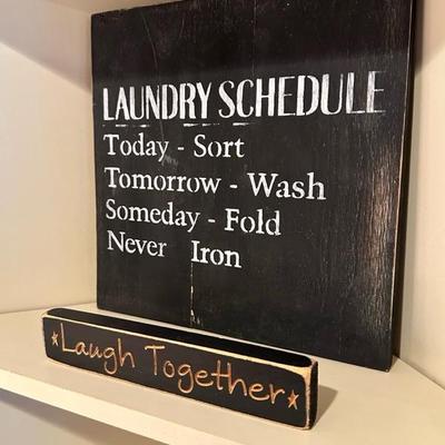Lot of 5 Home Decor Signs