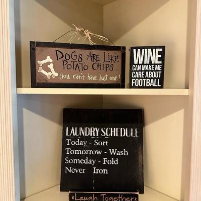 Lot of 5 Home Decor Signs