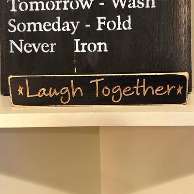 Lot of 5 Home Decor Signs