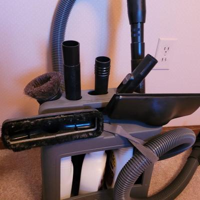 Working Kirby G Six vac with attachment holder amd shampooing attachments