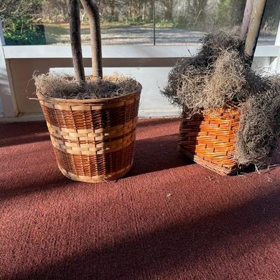 Lot of 2 Tall House Plants (Faux)