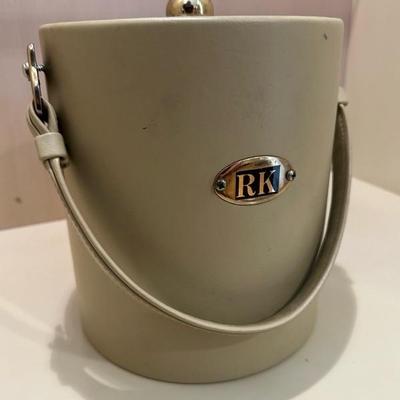 Vintage Leather Ice Bucket