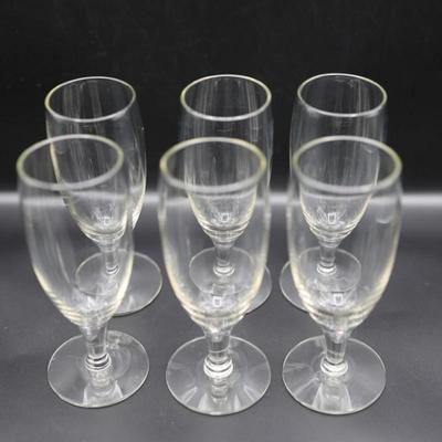 Set of (6) Short Stemmed Glassware 5.5"