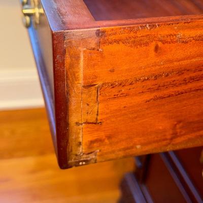 Sale Photo Thumbnail #50: Chippendale Stye Mahogany Secretary Bookcase. Excellent shape. Please see pics for details. Key included w/ functional lock. 
7’-8” H x 38”W x 20”D