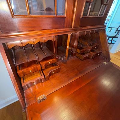 328 Chippendale Stye Mahogany Secretary Bookcase