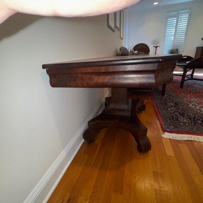329 Antique Empire Mahogany Flip Top Game Table AS-IS
