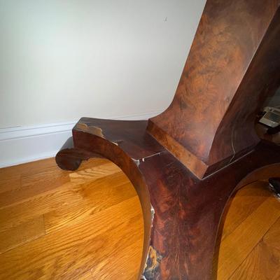 329 Antique Empire Mahogany Flip Top Game Table AS-IS