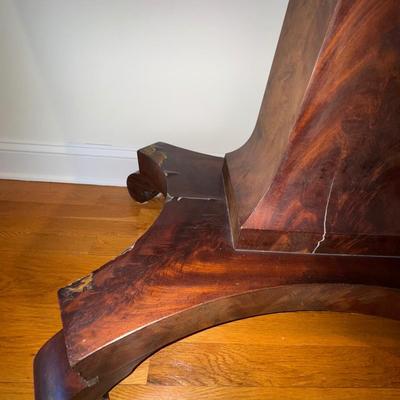 329 Antique Empire Mahogany Flip Top Game Table AS-IS