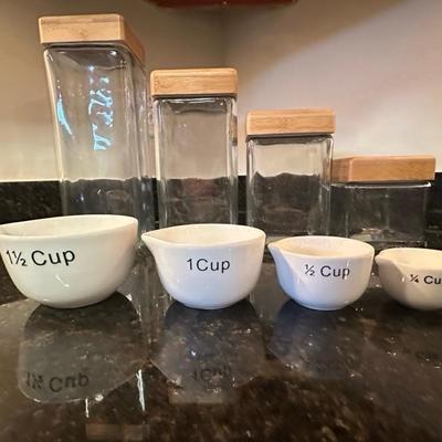Anchor Hocking Glass Jars, Measuring Cups and Serving Dish