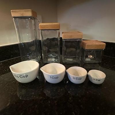 Anchor Hocking Glass Jars, Measuring Cups and Serving Dish