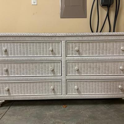 Lexington Wicker Dresser, Mirror & Chair