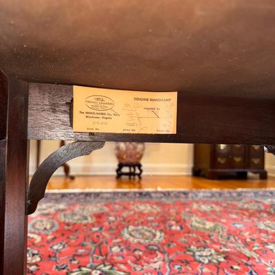 333 Henkel Harris Chippendale Carved Mahogany Butler's Coffee Table