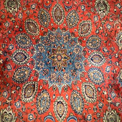 335 Vintage Persian Kashan Area Rug 13'7" x 8'11"