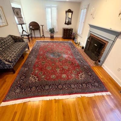 335 Vintage Persian Kashan Area Rug 13'7" x 8'11"