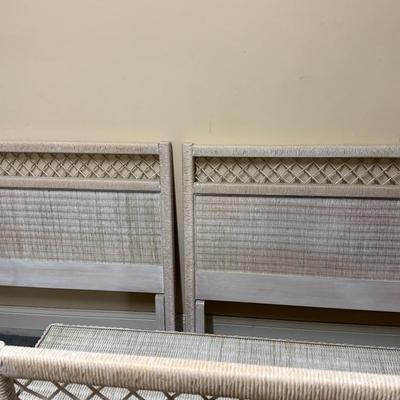 Lexington Wicker Dresser, Night Stand, Mirror and Twin Headboards