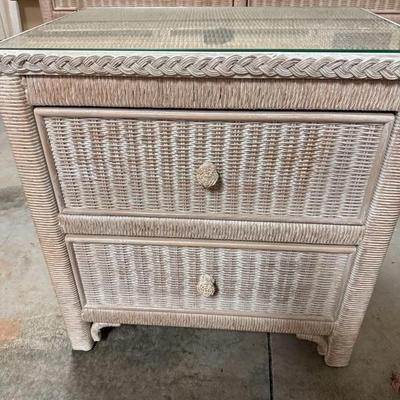 Lexington Wicker Dresser, Night Stand, Mirror and Twin Headboards