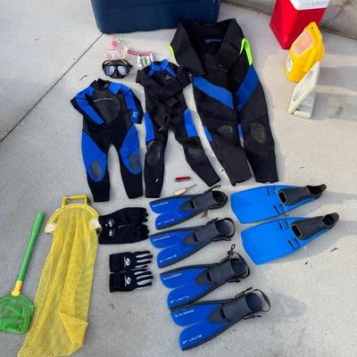 Wet Suits, Flippers and more