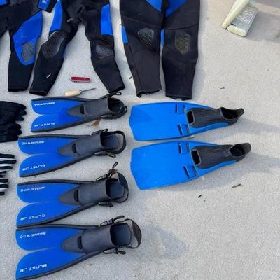 Wet Suits, Flippers and more