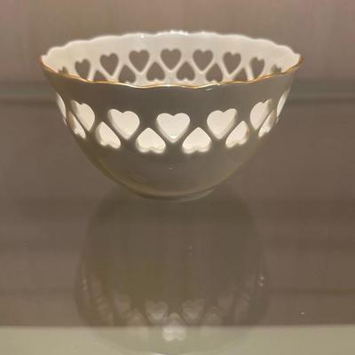 LENOX Heart Rose & “Serenade” Candy Nut Bowls