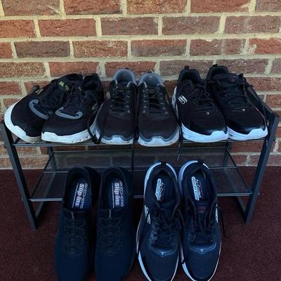 Lot of 5 Pairs of Men’s Sketchers Shoes, Black