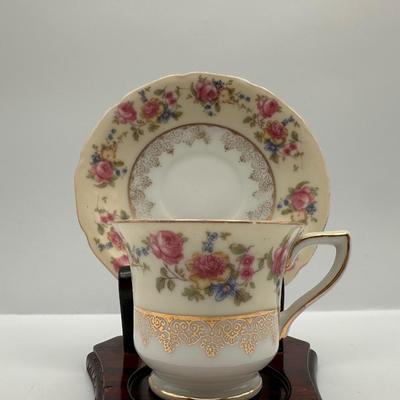 GOLD CASTLE Cup & Saucer Made in Japan