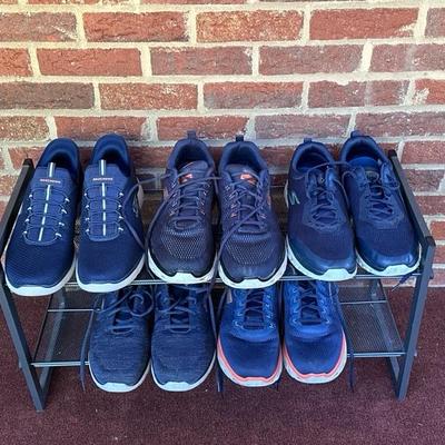 Lot of 5 Pairs of Men’s Skecher Shoes, Dark Blue