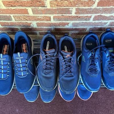 Lot of 5 Pairs of Men’s Skecher Shoes, Dark Blue