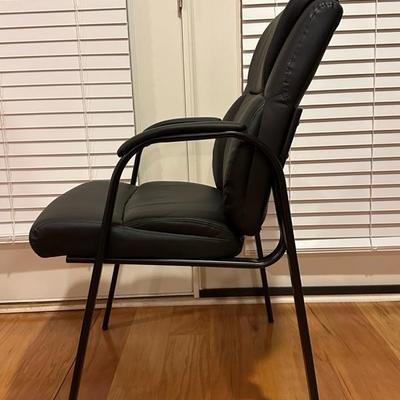 Black Chair and Brown Footstool