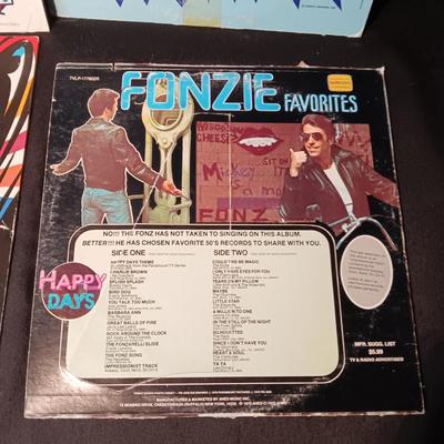 FONZIE FAVORITES, THE VENTURES, ELVIS CHRISTMAS MUSIC AND 70'S MUSIC ON VINYL RECORD ALBUMS